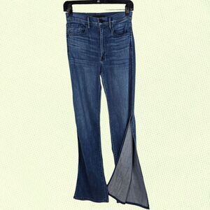 3x1 Denim Jeans Size 25 Adeline Split Flare HIgh Rise Leia‎ Blue